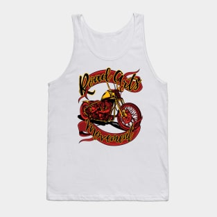 Road arts movement, old school bike, art on road, biker lover Tank Top